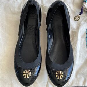 Tory Burch Jolie Ballet Flats - Black Patent Leather - Size 9